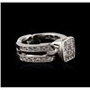 Image 3 : 14KT White Gold 1.15ctw Diamond Ring