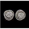 Image 1 : 1.02ctw Diamond Earrings - 14KT White Gold
