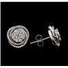 Image 2 : 1.02ctw Diamond Earrings - 14KT White Gold