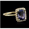 Image 2 : 14KT Yellow Gold 2.11ct Tanzanite and Diamond Ring