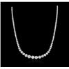 Image 2 : 18KT White Gold 11.66ctw Diamond Necklace