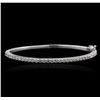 Image 1 : 14KT White Gold 2.30ctw Diamond Bangle Bracelet