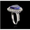 Image 3 : 14KT White Gold GIA Certified 5.07ct Tanzanite and Diamond Ring