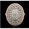 Image 1 : 14KT Rose Gold 1.43ctw Diamond Ring