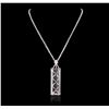 Image 1 : 14KT White Gold 155.79ct Kunzite and Diamond Pendant With Chain