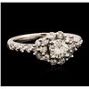 Image 2 : 14KT White Gold 1.06ctw Diamond Ring