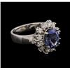 Image 2 : 14KT White Gold 2.24ct Tanzanite and Diamond Ring