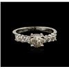 Image 1 : 14KT White Gold 0.86ctw Diamond Ring
