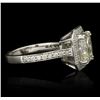 Image 2 : 14KT White Gold 3.62ct I-1/M Diamond Ring
