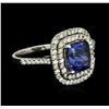 Image 3 : 14KT White Gold 2.93ct Tanzanite and Diamond Ring