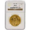 Image 1 : 1927 NGC MS62 $20 St. Gaudens Double Eagle Gold Coin