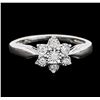 Image 1 : 14KT White Gold 0.05ctw Diamond Ring