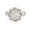 Image 1 : 18KT White Gold 1.56ctw Diamond Ring
