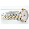 Image 3 : Rolex Two-Tone Diamond and Ruby DateJust Ladies Watch