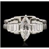 Image 1 : 14KT White Gold EGL Certified 1.70ctw Diamond Ring