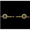Image 1 : 0.58ctw Blue Sapphire and Diamond Shirt Studs - 14KT Yellow Gold