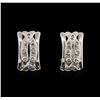 Image 1 : 14KT White Gold 0.20ctw Diamond Earrings