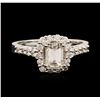Image 1 : 14KT White Gold EGL USA Certified 1.67ctw Diamond Ring