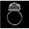 Image 3 : 18KT White Gold 3.00ct Tourmaline and Diamond Ring