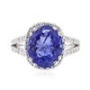 Image 1 : 14KT White Gold 5.00ct Tanzanite and Diamond Ring