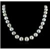 Image 1 : Tahitian Cultured Pearl Necklace with 14KT White Gold Diamond Clasp