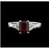 Image 1 : 2.56ct Ruby and Diamond Ring - 14KT White Gold