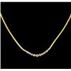 Image 1 : 1.21ctw Diamond Necklace - 14KT Yellow Gold