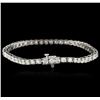 Image 2 : 14KT White Gold 5.73ctw Diamond Tennis Bracelet