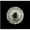 Image 1 : 7.14ctw Black Diamond Ring - 14KT White Gold