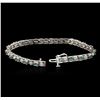 Image 3 : 14KT White Gold 4.00ctw Chrysoberyl and Diamond Bracelet