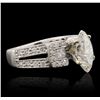 Image 2 : 18KT White Gold EGL Certified 2.99ctw Diamond Ring