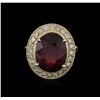 Image 1 : 14KT Yellow Gold 11.50ct Ruby and Diamond Ring