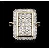 Image 1 : 14KT Two-Tone Gold 2.00ctw Diamond Ring