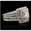 Image 2 : 14KT White Gold 2.25ctw Diamond Ring