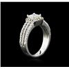 Image 3 : 14KT White Gold 1.05ctw Diamond Ring