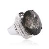 Image 2 : 14KT White Gold 56.17ct Tourmaline and Diamond Ring