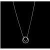 Image 2 : 14KT White Gold 1.12ctw Diamond Pendant With Chain