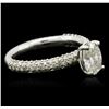Image 2 : 18KT White Gold EGL USA Certified 1.92ctw Diamond Ring