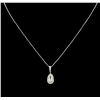 Image 1 : GIA Cert 0.91ctw Diamond Pendant With Chain - 14KT White Gold