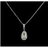 Image 2 : GIA Cert 0.91ctw Diamond Pendant With Chain - 14KT White Gold