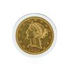 Image 1 : 1880 $5 AU Liberty Head Half Eagle Gold Coin