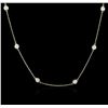 Image 2 : 14KT Yellow Gold 0.99ctw Diamond Necklace