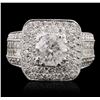Image 1 : 14KT White Gold 4.38ctw Diamond Ring