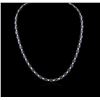 Image 1 : 14KT White Gold 37.72ctw Sapphire and Diamond Necklace