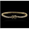 Image 2 : 14KT Yellow Gold 5.01ctw Diamond Tennis Bracelet