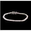 Image 1 : 18KT White Gold 2.13ctw Diamond Tennis Bracelet