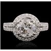 Image 1 : 18KT White Gold 2.52ctw Diamond Ring