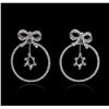 Image 1 : 14KT White Gold 1.36ctw Diamond Earrings