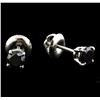 Image 2 : 14KT White Gold 0.50ctw Black Diamond Earrings