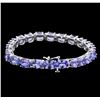 Image 2 : 14KT White Gold 26.35ctw Tanzanite Bracelet